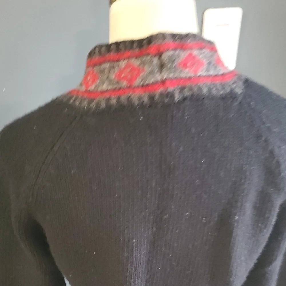 Vtg Polo  Ralph Lauren Black Wool Sweater - Picture 9 of 14